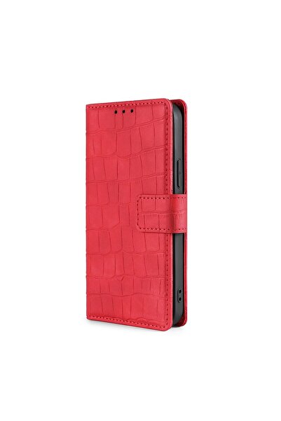 sscase Skin Feel Crocodile θήκη Πορτοφόλι Red (Vivo V21 5G)