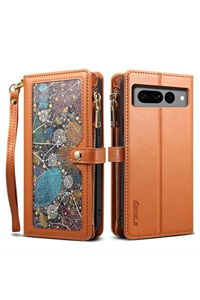 sscase Star Series Zipper Θήκη Πορτοφόλι Brown (Google Pixel 8 5G)