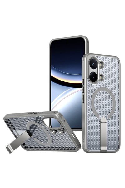 sscase Grid Magsafe Σκληρή Θήκη με Stand Titanium Grey (Xiaomi Poco X8 Pro Ma...