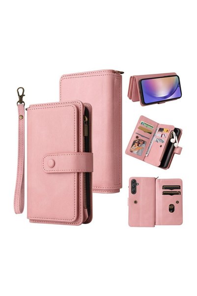 sscase Multi-Functional Zipper Θήκη Πορτοφόλι Pink (Samsung Galaxy A55 5G)