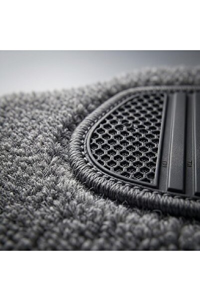 Auto Family FZE 5 PCS Car Floor Mats Set – Universal Fit Polypropylene Carpet Mats with Anti-Slip Rubber Backing, Heavy Duty All-Weather Interior Floor Liners for Cars, SUVs & Trucks (Light Grey)
