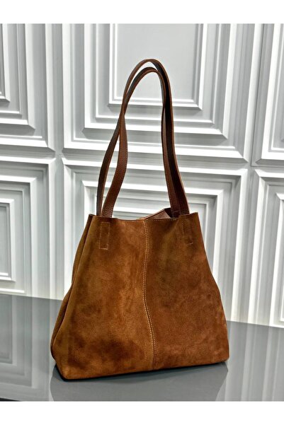 My Easy Shop Geantă pentru femei MesBag din piele de căprioară autentică