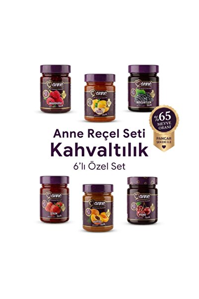 Anne Reçel Seti Kahvaltılık 6 Adet %65 Meyveli