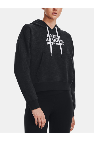 Under Armour Mikina Essential Script Hoodie-BLK