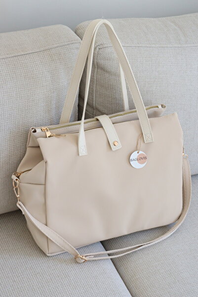BAGLOVİS Laptop Portable Women's Shoulder Bag Suitable for Mother-Baby Use En...