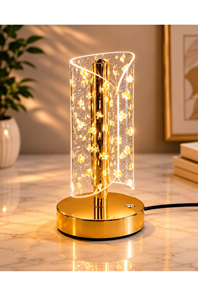 TrentonGCC Modern Gold Crystal Table Lamp – Luxury LED Decorative Bedside Lam...