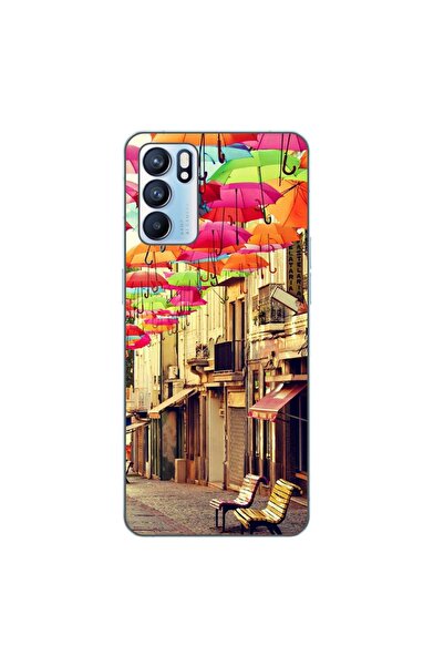 OEM Husa compatibila cu Oppo Reno6 5G Silicon Gel Tpu Model Strada Umbrele Co...