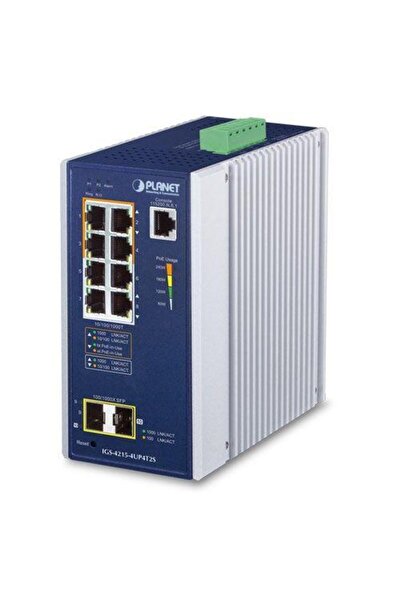 Planet Суич IGS-4215-4UP4T2S, 8 порта, 10/100/1000 Mbps