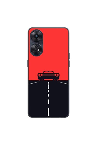 OEM Калъф, съвместим с Oppo Reno8 T 4G, силиконов гел TPU модел  "Червено неб...