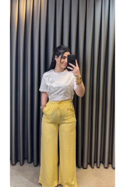 Nisam Elastic Tensel Palazzo Trousers