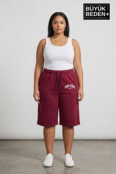 Superlife Plus Size Women's Shorts New York Printed Comfortable Fit Spr26Bsrk...