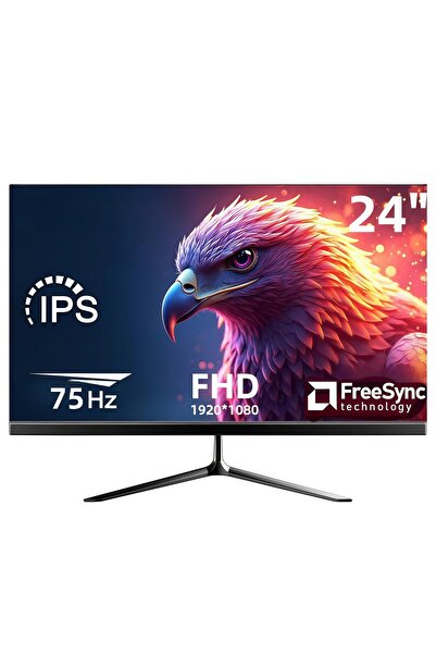 COOLHAWK شاشة مسطحة IPS مقاس 23.8 بوصة مع عرض بدقة كاملة (1920x1080)، معدل تح...