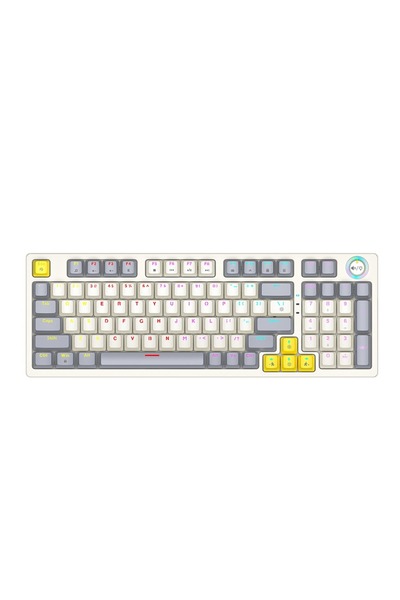 COOLHAWK لوحة مفاتيح ألعاب سلكية T50، 97 مفتاحًا، لوحة مفاتيح ميكانيكية بمفات...