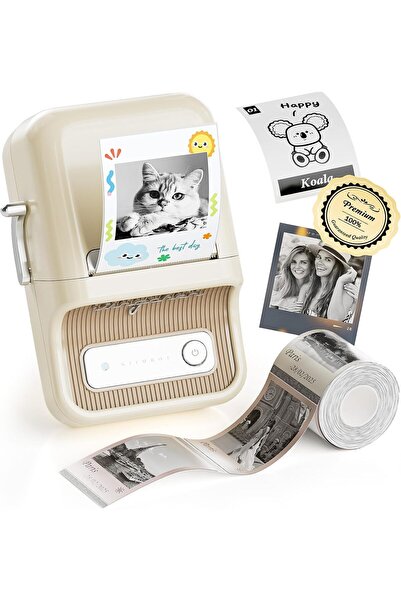 NiiMbot B21 Label Maker with Tape, Upgraded High-Resolution Photo Printer Sup...
