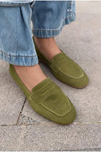 I Love Shoes Melniel Khaki Genuine Suede Women's Loafer