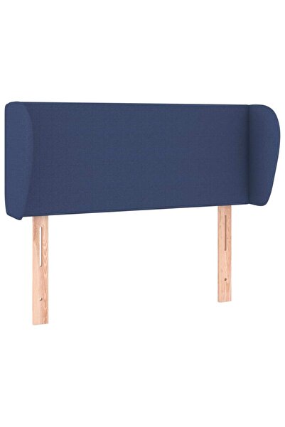 vidaxl Bed headboard with wings, blue, 83x23x78/88 cm textile