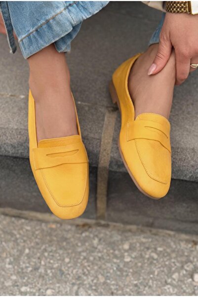 I Love Shoes Melniel Yellow Genuine Leather Women's Loafer