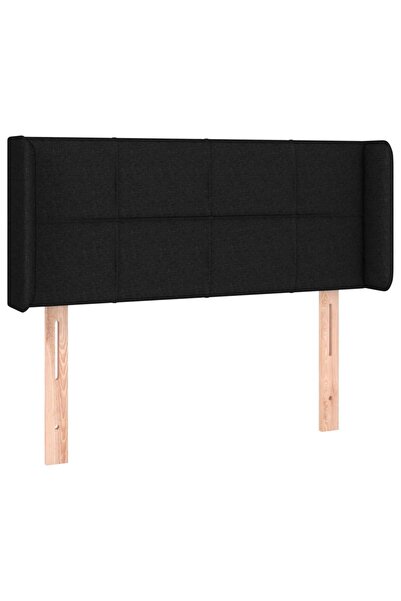 vidaxl Black headboard with wings 93x16x78/88 cm textile