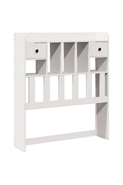 vidaxl White headboard with storage 90 cm solid pine wood