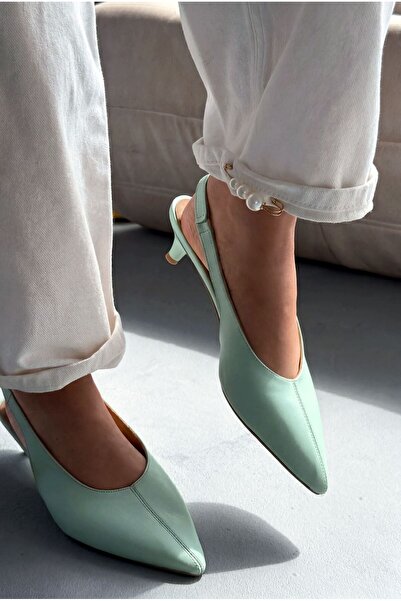 I Love Shoes Stiletto de damă Selor din piele naturală, verde, mată