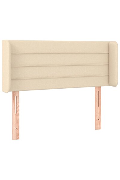 vidaxl Headboard with wings cream 83x16x78/88 cm textile