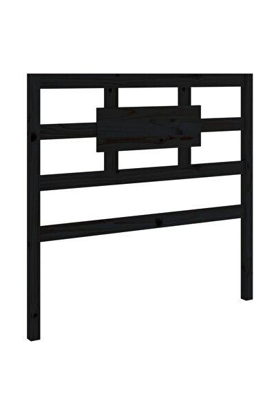 vidaxl Bedside table, black, 80.5x4x100 cm, solid pine wood
