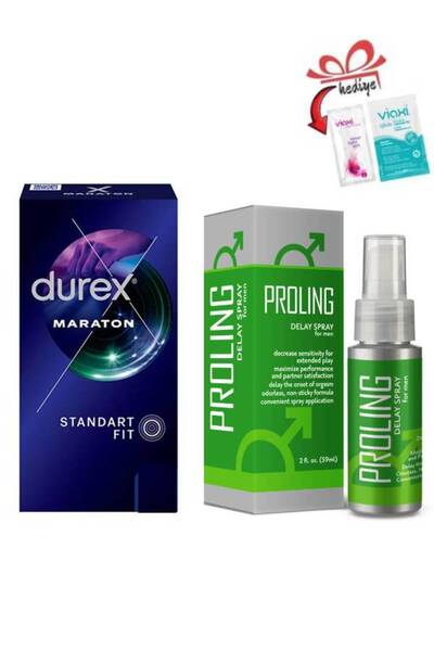 Durex Maraton Geciktiricili 5'li Prezervatif-Proling Erkekler İçin Spray 59 m...