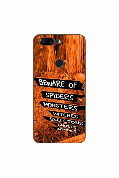 OEM Husa compatibila cu OnePlus 5T Silicon Gel Tpu Model Halloween Beware Signs