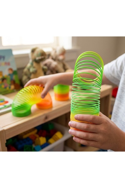 Kuzey Tacı Klasik Gökkuşağı Stres Yayı Nostaljik Rainbow Magic Spring Çocuk İ...