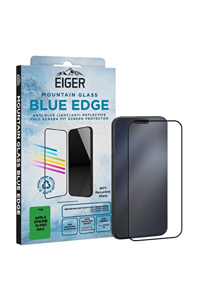 EIGER Folie Sticla Anti-Blue Light Edge GRS Mountain Blue iPhone 17 Pro Max /...
