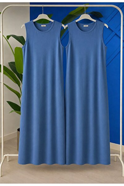 DEMOİSELLE Women's 2-Piece Zero Sleeve Undergarment Dress