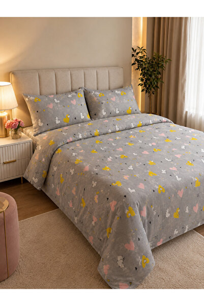 zeetwo 4-Piece Printed Cotton Bedsheet Set – 1 Fitted Sheet, 1 Flat Sheet & 2...