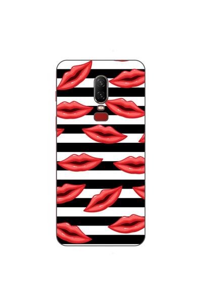 OEM Husa compatibila cu OnePlus 6 Silicon Gel Tpu Model Striped Kisses
