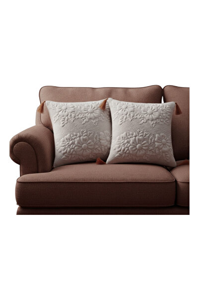 LACASA HOME LINEN وسادة زخرفية، وسادة دانتيل، وسادة مطرزة، وسادة ثلاثية الأبع...