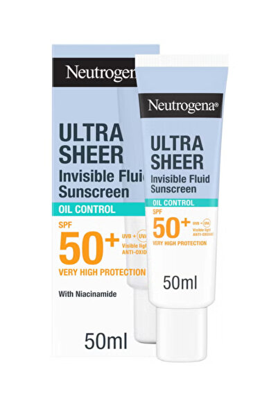 Neutrogena Ultra Sheer SPF 50+ Invisible Fluid, Oil Control - 50ml