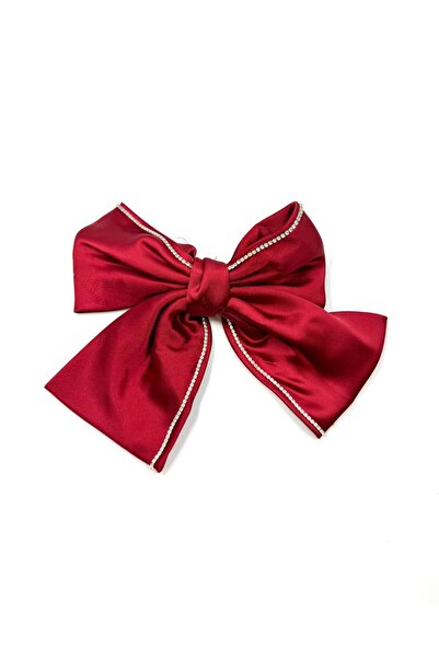 MD Moda Accessories مشبك شعر بفيونكة من الساتان مع تفاصيل حجرية