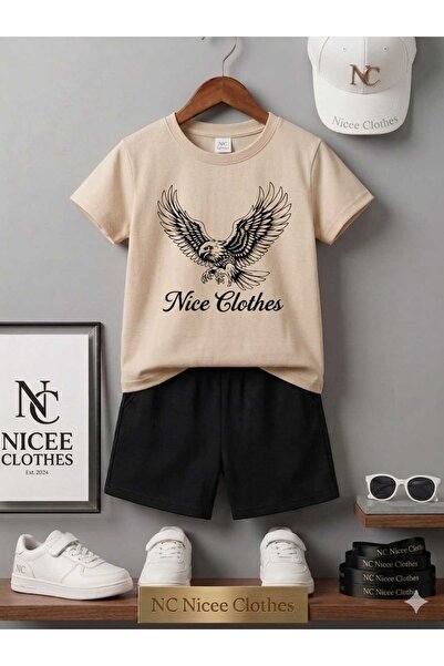 NC Nicee Clothes Tricou și pantaloni scurți de vară pentru copii, unisex (imp...