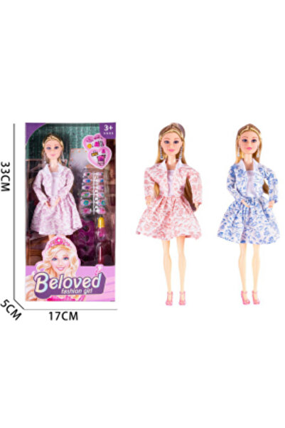 PlayFun Păpușă „Beloved Fashion Girl” cu Set de Unghii False și Accesorii Mac...