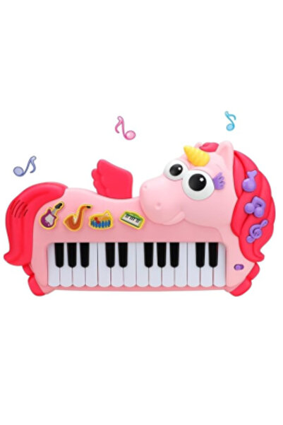PlayFun Orgă Muzicală Roz Unicórn cu Multiple Funcții – Perfectă pentru Mici ...