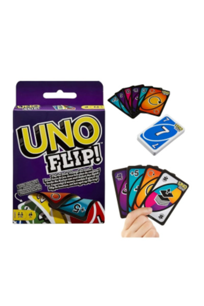 CasaDesteapta.ro Jucarie Joc de cărți UNO Flip! Mattel, 112 Cărți cu Două Feț...