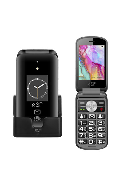 NSP 2700DS (8324000) Μαύρο κινητό τηλέφωνο Flip 2G με πλήκτρα, Dual SIM, Came...