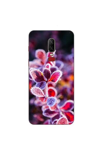 OEM Husa compatibila cu OnePlus 6 Silicon Gel Tpu Model Flori Inghetate