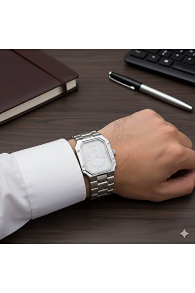 Clarity Men's square steel watch