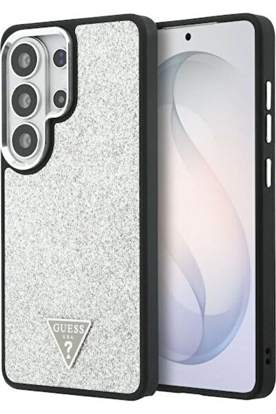 Guess Θήκη Σταθερή Γκλίτερ Τρίγωνο Magsafe Samsung Galaxy S26 Ultra Ασημί Guh...