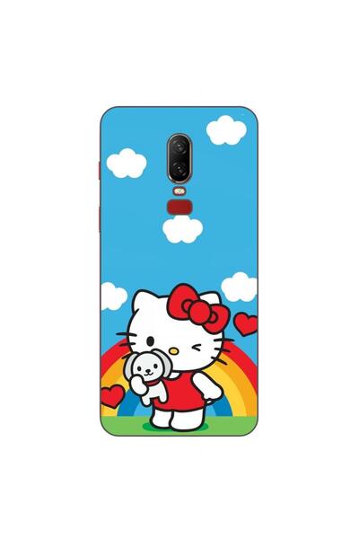 OEM Husa compatibila cu OnePlus 6 Silicon Gel Tpu Model Hello Kitty Rainbow