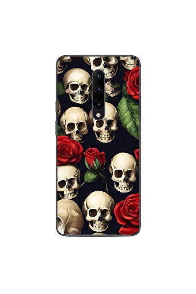 OEM Husa compatibila cu OnePlus 7 Pro Silicon Gel Tpu Model Skulls and Roses