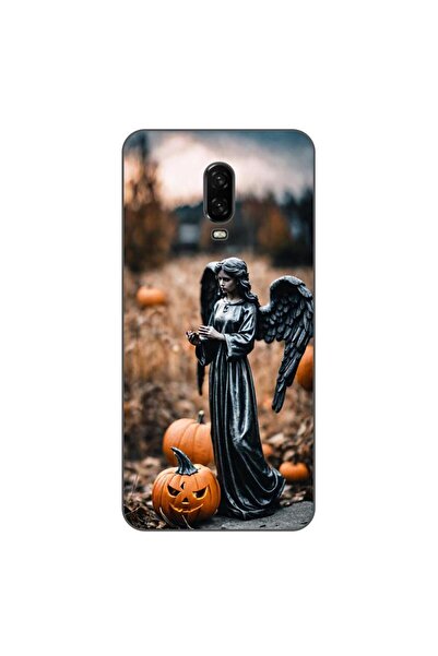 OEM Husa compatibila cu OnePlus 6T Silicon Gel Tpu Model Halloween Dovleacul ...