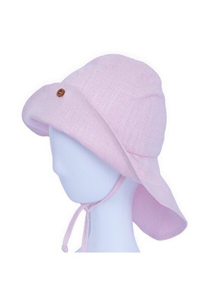 Azitta Zatta Design Palarie de soare pentru copii din in prespalat,Culoare Pink