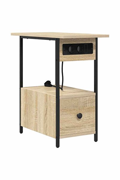 vidaxl Dulap de noapte Stejar Sonoma 60 x 30 x 61 cm Lemn compozit