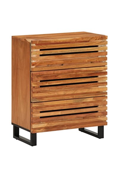 vidaxl Wardrobe, 60x34x75 cm, solid acacia wood